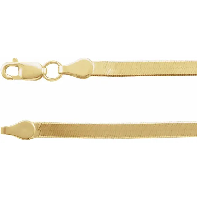 Herringbone Yellow Gold Bracelet